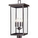 Barkeley 4 Light 26.13 inch Powder Coated Bronze Outdoor Post Lantern